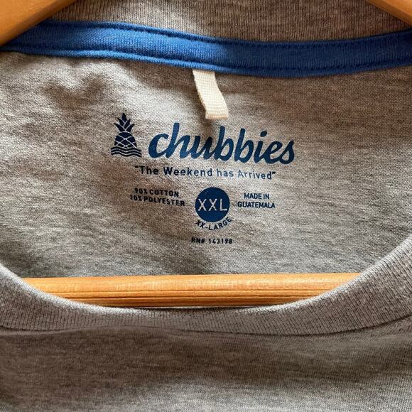 Chubbies Tee Shirt Short Sleeve Grey Size XXL - Picture 6 of 8